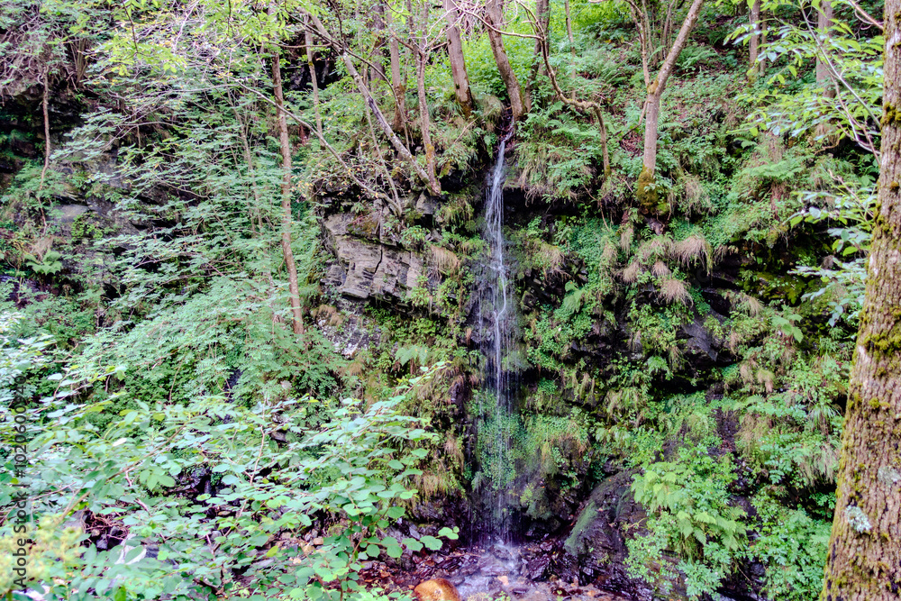 Fototapeta premium pequeña cascada de alta montaña
