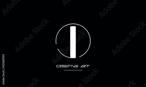 JO, OJ, J, O abstract letters logo monogram