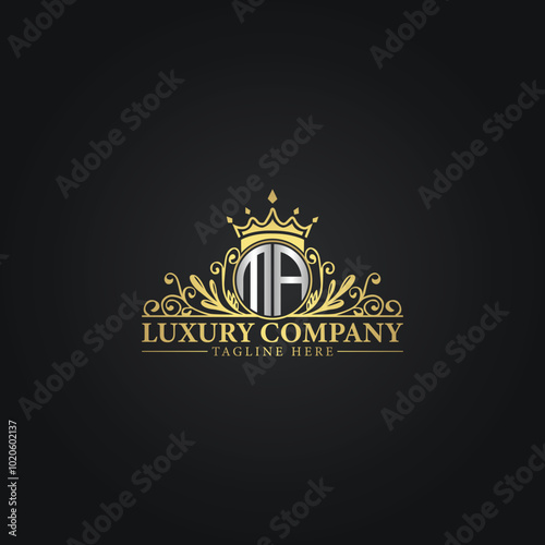 Elegant Gold Crest Logo for Premium Brands