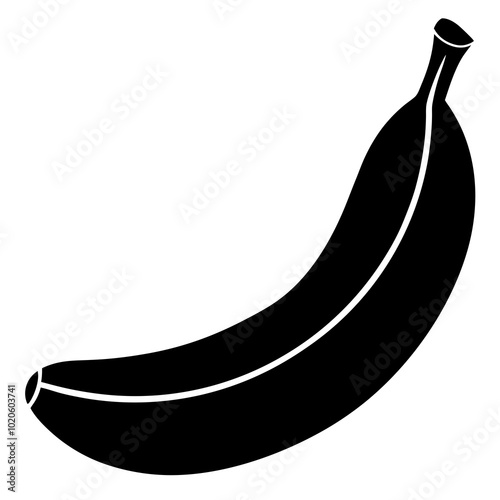 Banana Silhouette Vector Illustration Fruit Clipart