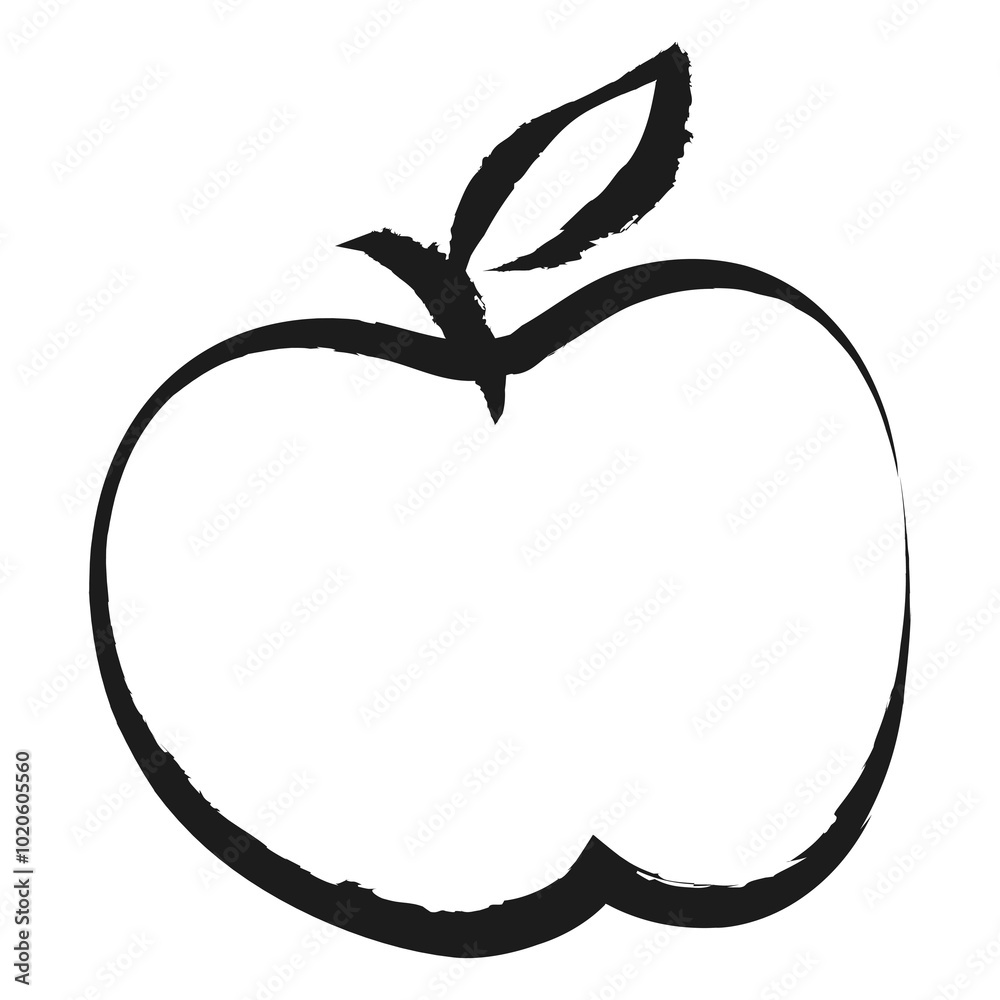 Apple fruit png sticker, cute doodle on transparent background Apple fruit png sticker, cute doodle on transparent background