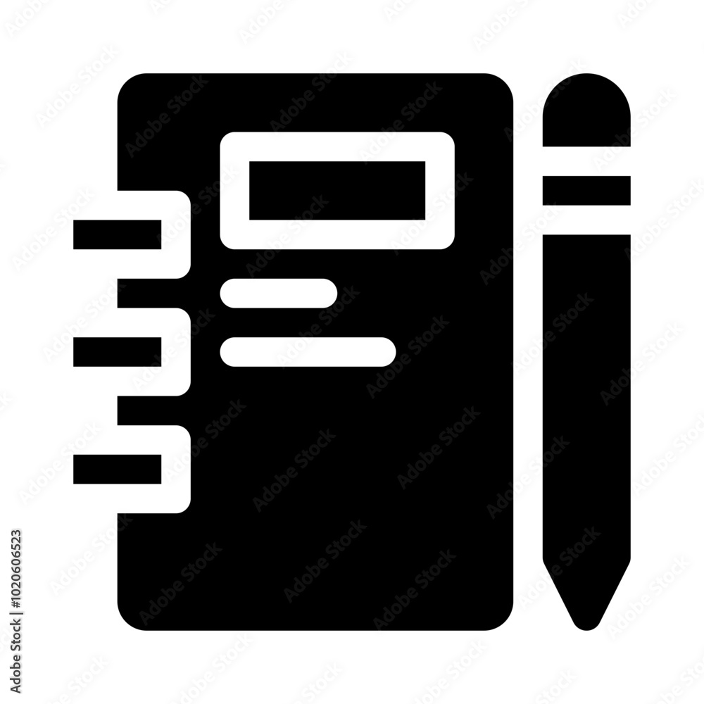Notebook glyph icon Notebook glyph icon