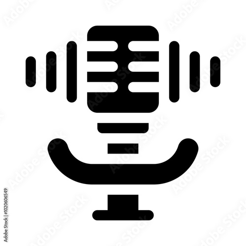 Microphone glyph icon