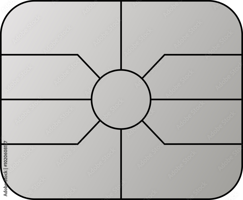 EMV chip silver vector icon. Contactless payment at terminals and ATMs. Square computer microchips for credit debit cards. Set line nfc symbol. EMV chip silver vector icon. Contactless payment at terminals and ATMs. Square computer microchips for credit debit cards. Set line nfc symbol.