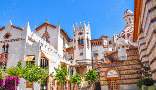 Quadro su tela Spain. Lloret de Mar. Church of Sant Roma
