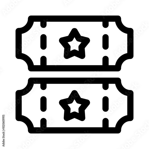 Raffle Ticket line icon