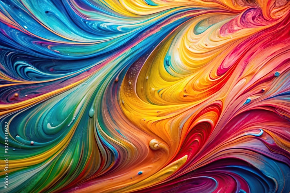 Forced perspective mixing of acrylic paint abstract background Forced perspective mixing of acrylic paint abstract background
