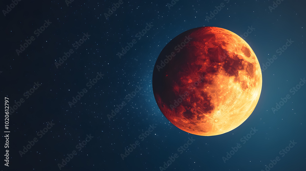 Red Moon Close-Up from Telescope: Close-up of the red moon, as seen through a telescope. Red Moon Close-Up from Telescope: Close-up of the red moon, as seen through a telescope.