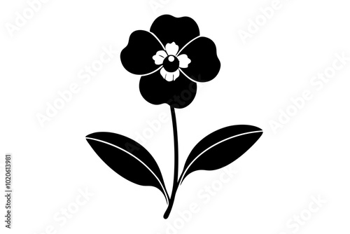  Nemesia Flower Silhouette Vector Illustration Floral Clipart