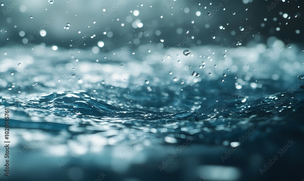 Close_up_water_texture, wave, generation AI