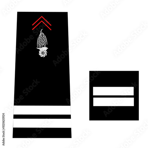 Galon de l'armée de terre française: Sapeur-Pompier du civil: Officier: Lieutenant