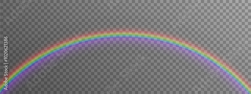 Rainbow on isolated transparent background. 