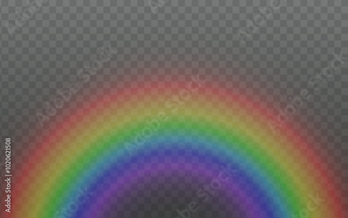 Rainbow on isolated transparent background. 