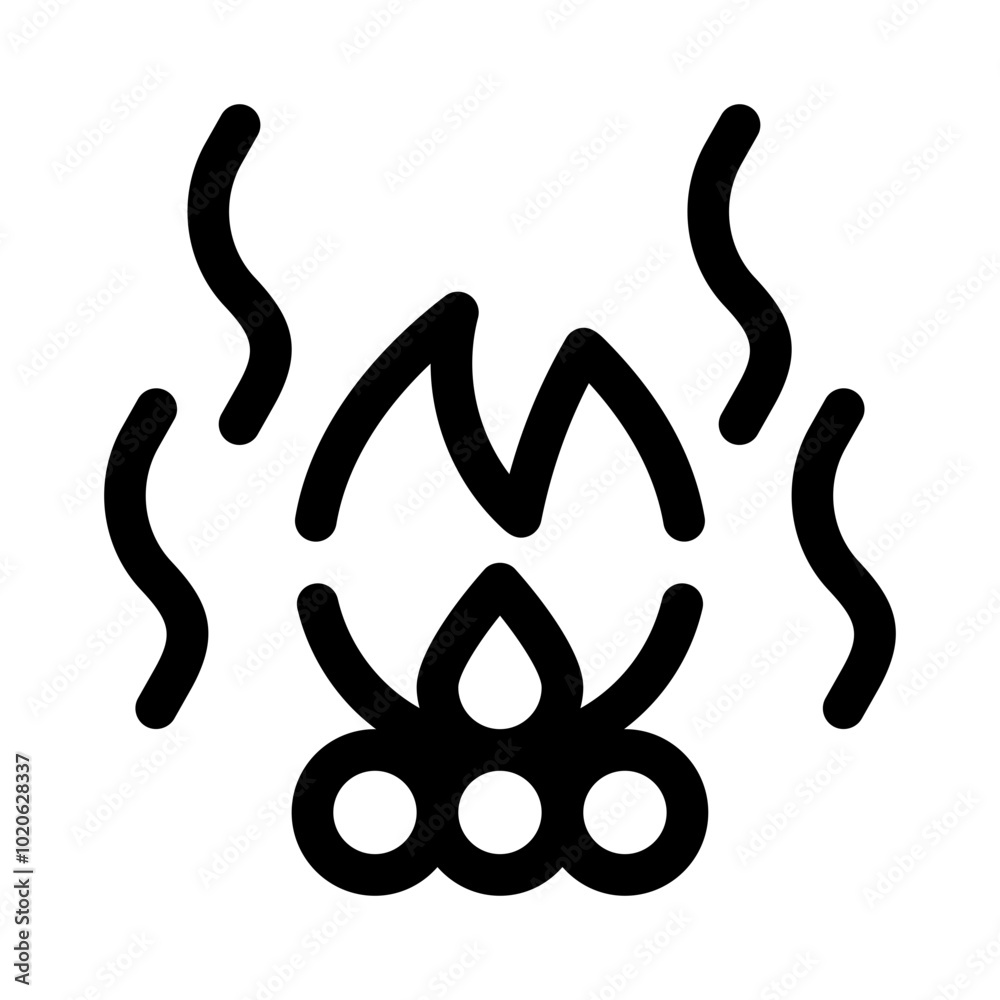 Bonfire line icon Bonfire line icon