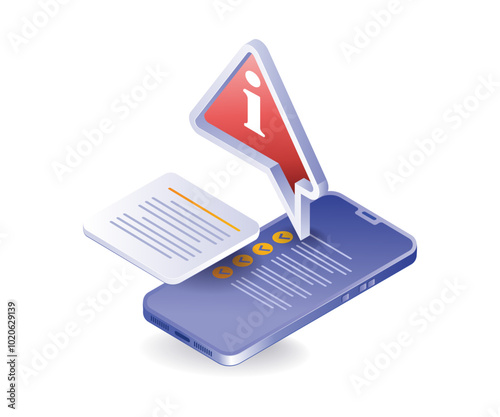 Warning about selecting information in smartphone applications
