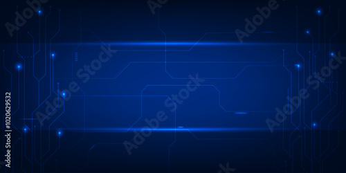 Vector illustrations of futuristic screen display for horizontal layout showcase with optic screen and digital element grid line circuit decor.Future digital innonvation and technolog concepts.