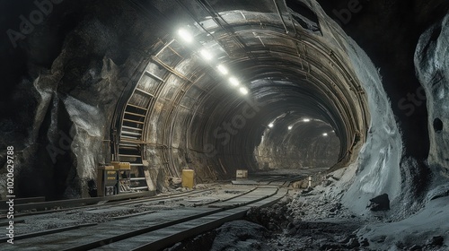 Large underground tunnel construction with advanced technology