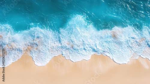 Waves on the beach with sand, background