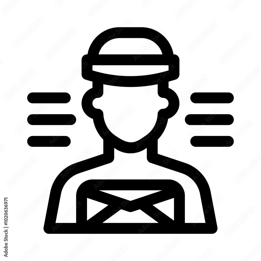 Postal Worker line icon Postal Worker line icon