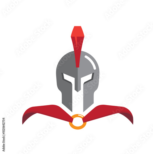 Spartan Helmet Warrior Logo Vector Symbol Icon Design