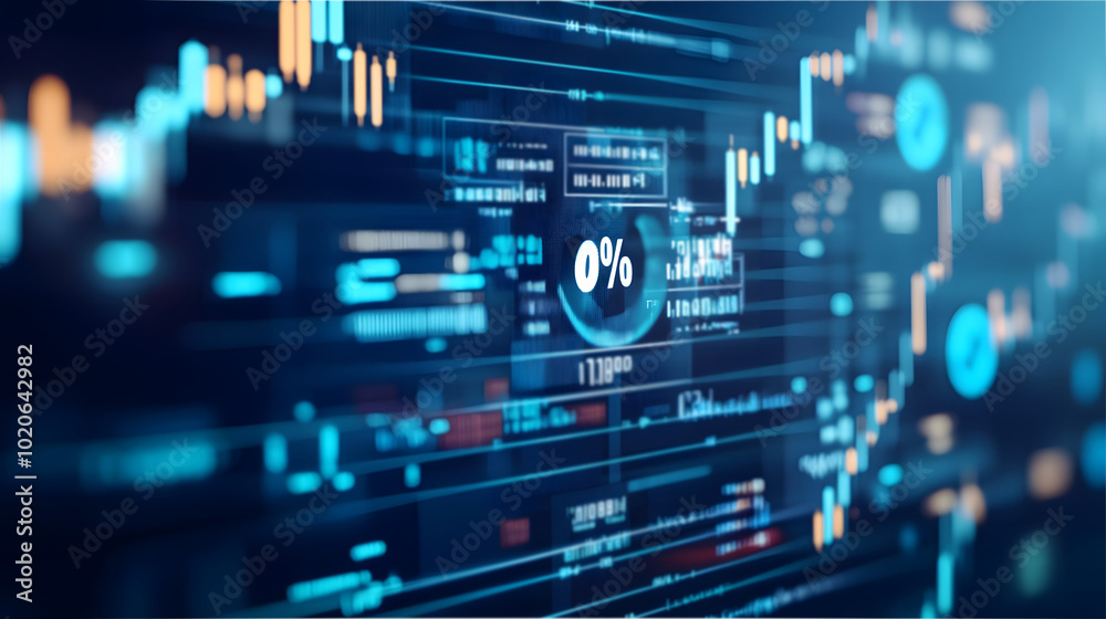 Obraz premium A computer screen shows a graph with a red dot in the middle