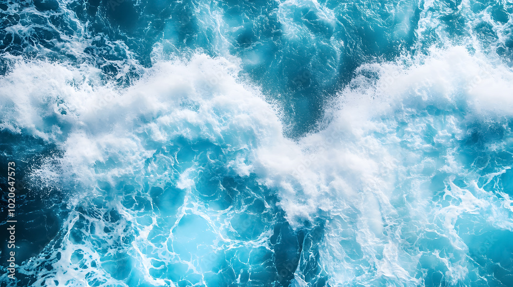 Crashing Vibrant Blue Ocean Water Waves Background: A dynamic view of vibrant blue ocean waves crashing against each other, creating an energetic and powerful backdrop. Crashing Vibrant Blue Ocean Water Waves Background: A dynamic view of vibrant blue ocean waves crashing against each other, creating an energetic and powerful backdrop.