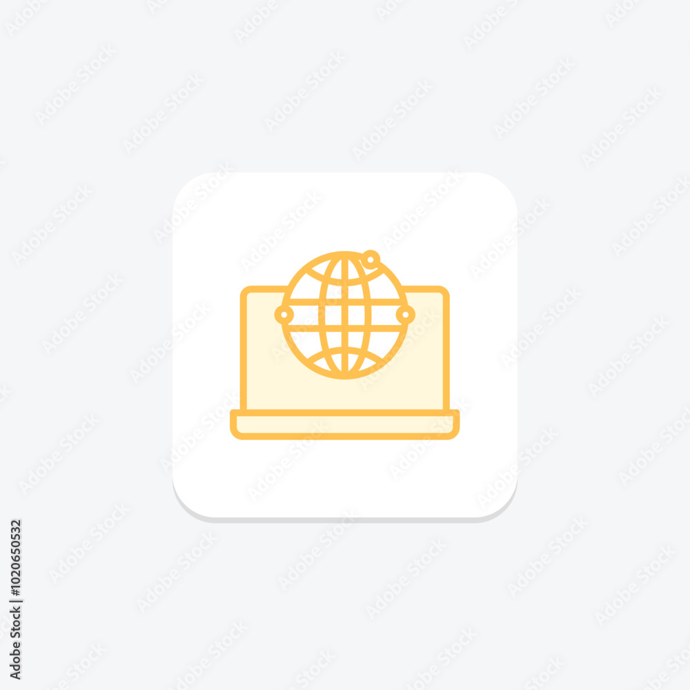 World Working duotone line icon , vector, pixel perfect, illustrator file