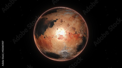 Carbon Sand Black and Orange Exoplanet Seamless Loop photo