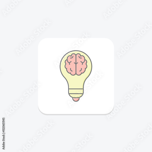 Idea Generation lineal color icon , vector, pixel perfect, illustrator file