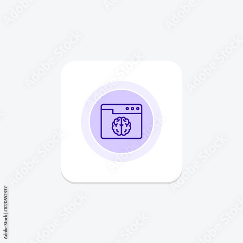 Artificial Intelligence Website color circle icon , vector, pixel perfect, illustrator file