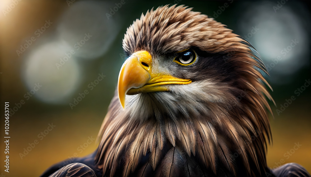 Fototapeta premium Close-up of majestic eagle with sharp gaze 