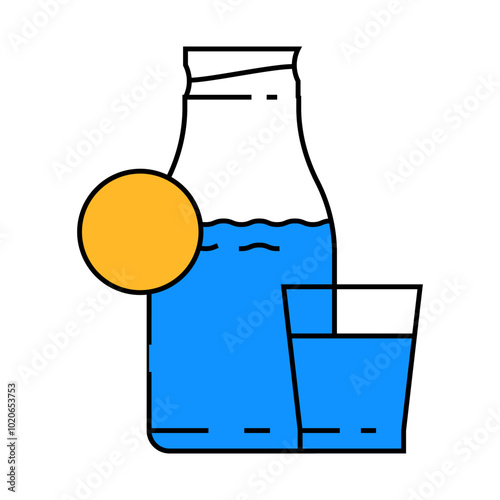 milk allergen free product food line icon vector. milk allergen free product food sign. isolated symbol illustration