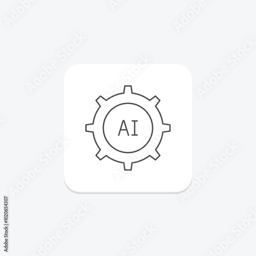 Automatic System thinline icon , vector, pixel perfect, illustrator file