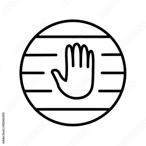 Homophobia line icon. Vector isolated element.