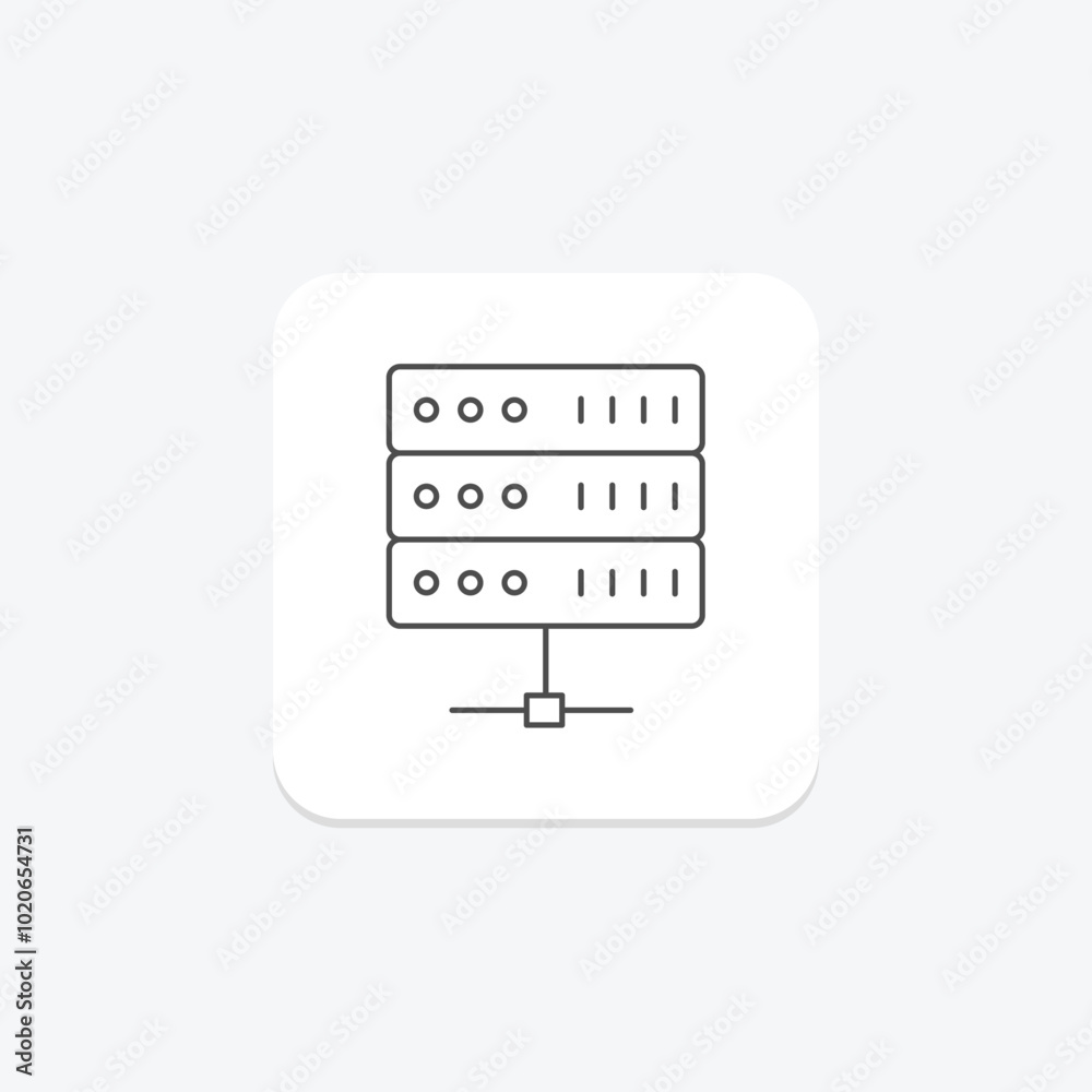 Server thinline icon , vector, pixel perfect, illustrator file Server thinline icon , vector, pixel perfect, illustrator file