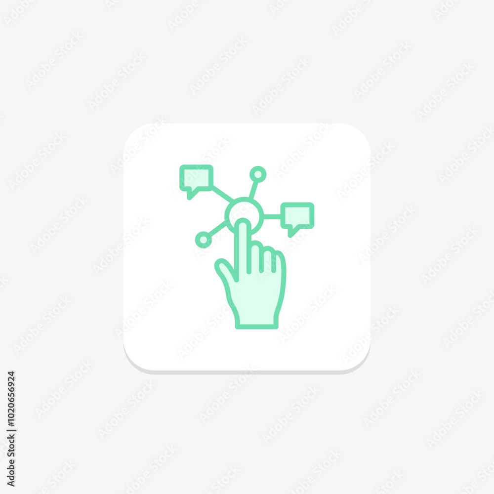 Interactive duotone line icon , vector, pixel perfect, illustrator file Interactive duotone line icon , vector, pixel perfect, illustrator file