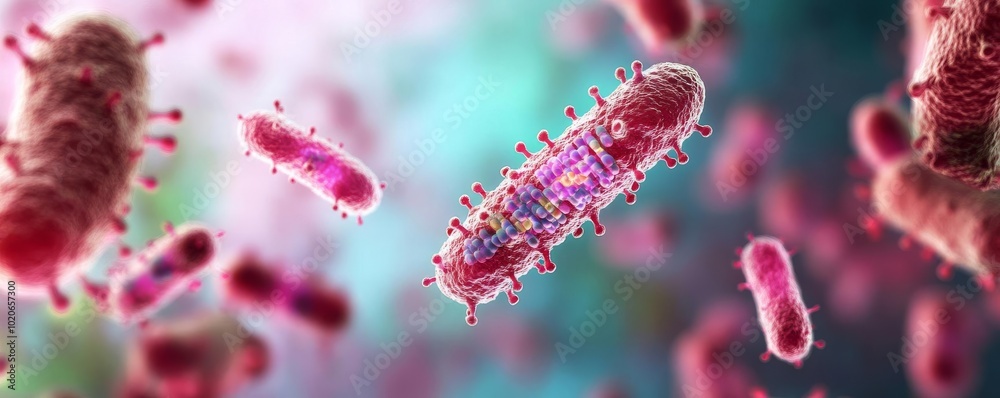 Antibiotic resistance plasmid in bacterial cell, gene exchange, 3D illustration Antibiotic resistance plasmid in bacterial cell, gene exchange, 3D illustration