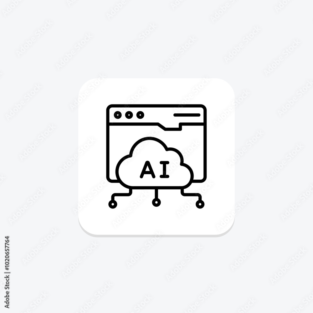 Cloud Web line icon , vector, pixel perfect, illustrator file Cloud Web line icon , vector, pixel perfect, illustrator file