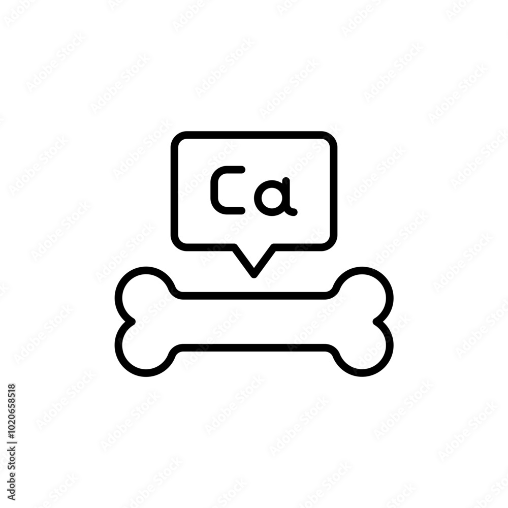 Bone calcium outline icons, minimalist vector illustration ,simple transparent graphic element .Isolated on white background Bone calcium outline icons, minimalist vector illustration ,simple transparent graphic element .Isolated on white background