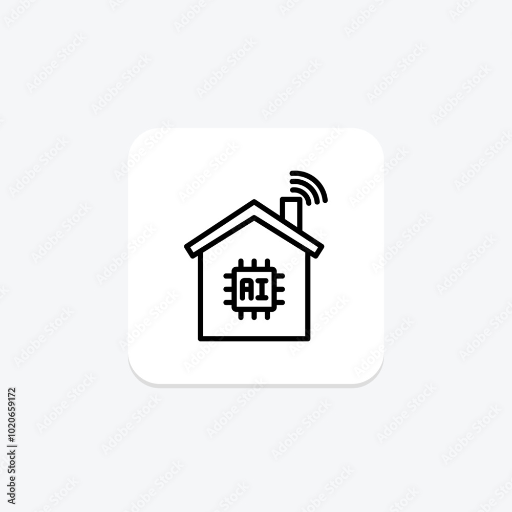 Smart Home line icon , vector, pixel perfect, illustrator file Smart Home line icon , vector, pixel perfect, illustrator file