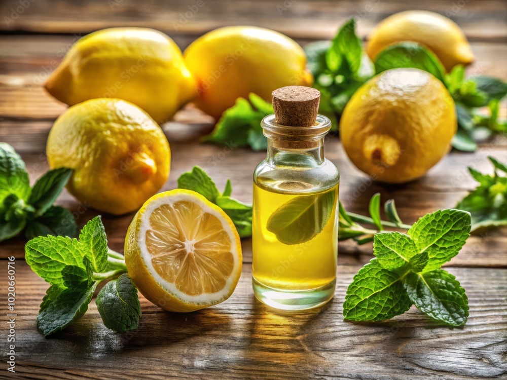 Transform your space with uplifting lemon essential oil, enriched with zesty fresh lemons and cool mint leaves, ideal for rejuvenating your aromatherapy practice. Transform your space with uplifting lemon essential oil, enriched with zesty fresh lemons and cool mint leaves, ideal for rejuvenating your aromatherapy practice.