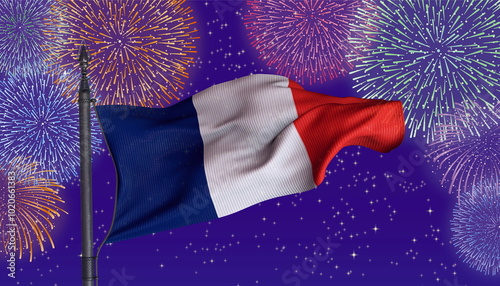 french flag fireworks celebration holiday