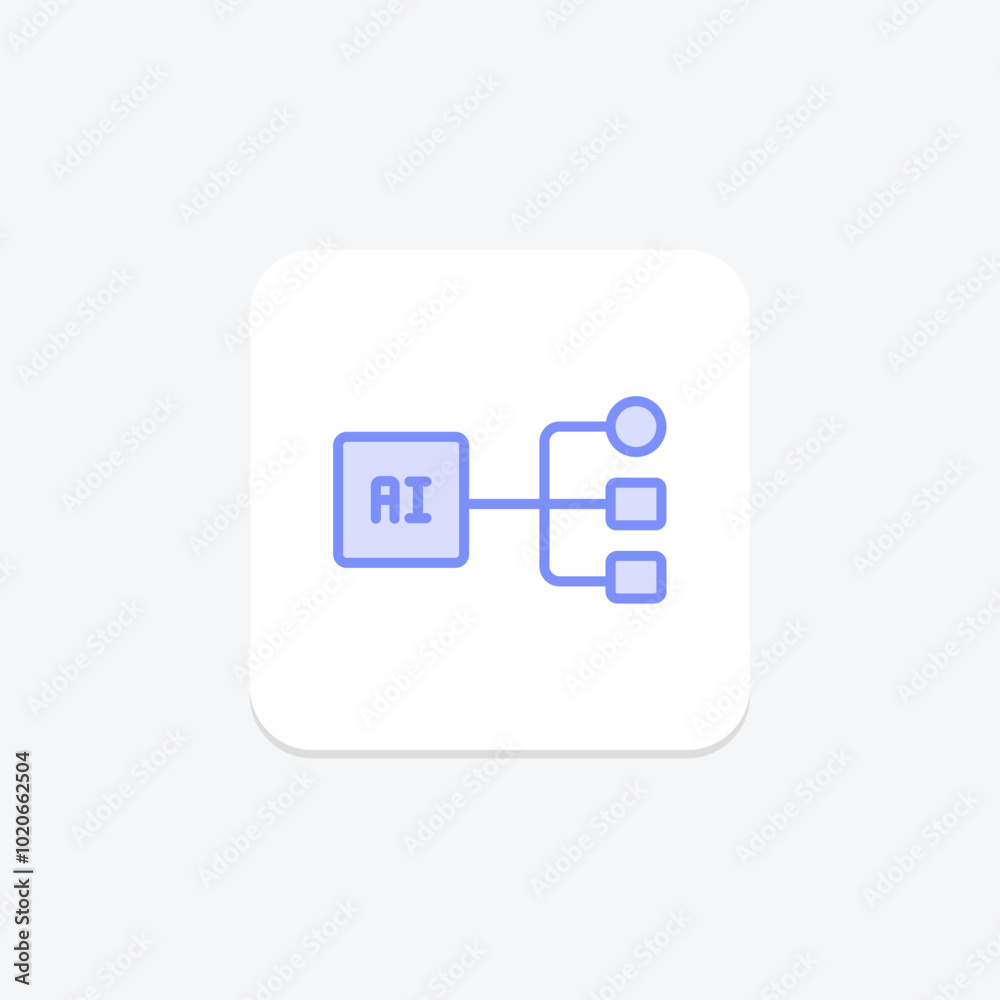 Ai Frameworks duotone line icon , vector, pixel perfect, illustrator file