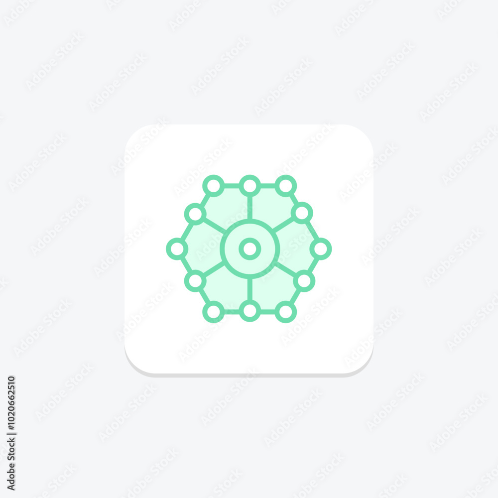 Bayesian Network duotone line icon , vector, pixel perfect, illustrator file Bayesian Network duotone line icon , vector, pixel perfect, illustrator file