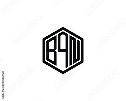 BQN logo design vector template. BQN