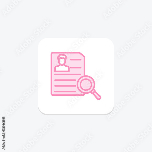 Ai Hiring duotone line icon , vector, pixel perfect, illustrator file
