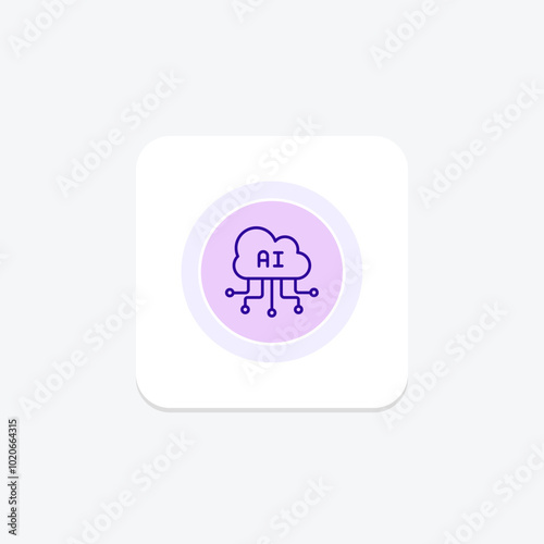 Cloud Computing color circle icon , vector, pixel perfect, illustrator file