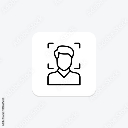 Image Recognition line icon , vector, pixel perfect, illustrator file