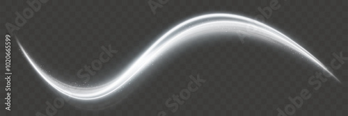 Light white wave shine effect,glow line sparkle shine. Silver white wavy effects.	