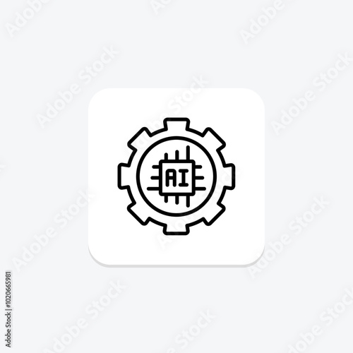 Ai Setting line icon , vector, pixel perfect, illustrator file